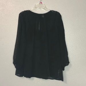 black polka dot blouse